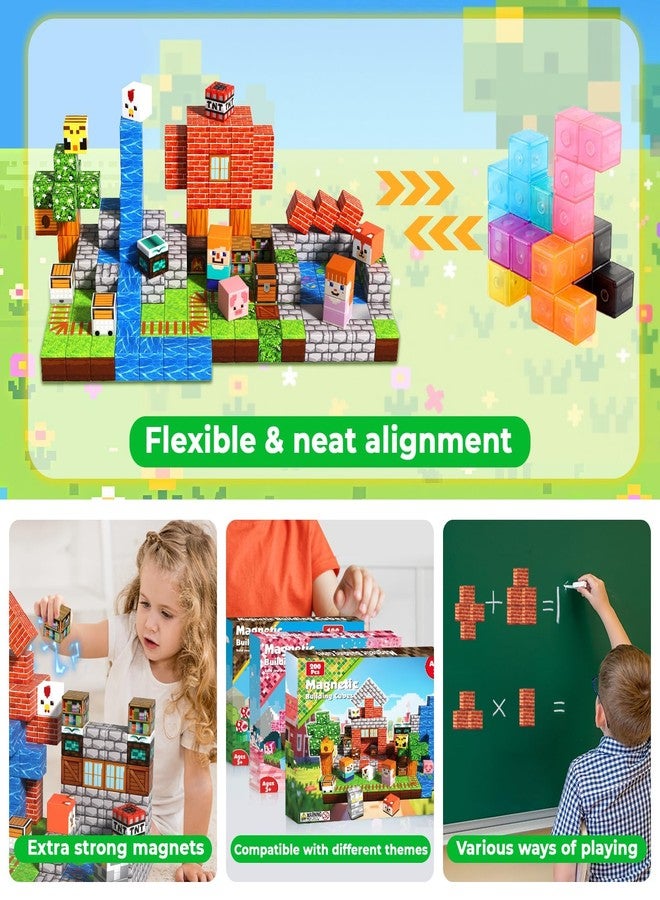 Annexfun 200 PCS Magnetic Blocks - Magnetic Building Blocks, Stacking Magnets for Kids, Sensory Toy for STEM Montessori Sensory Toys for Kids 3+ Boys and Girls Christmas Birthday Gifts - Image 5